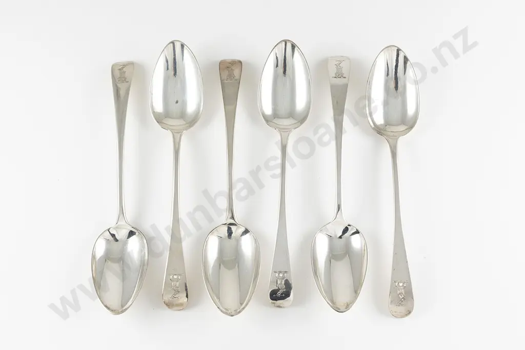 Set Of Six Geo III S/S Tablespoons Image 1++