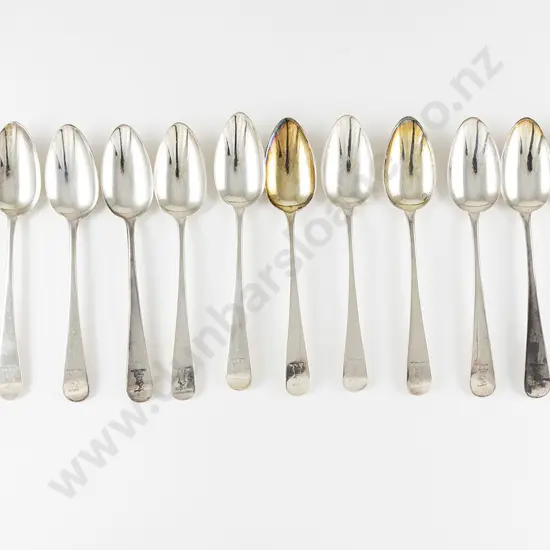 Set Of Twelve Geo III S/S Dessert Spoons