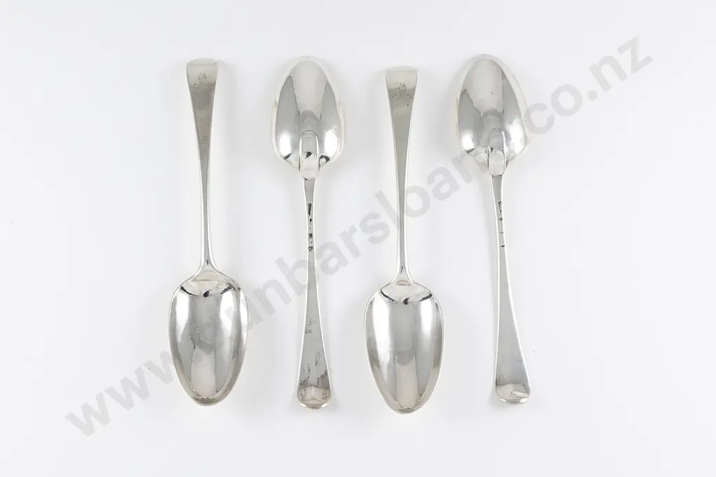 Set Of Four Geo III S/S Tablespoons Image 1++