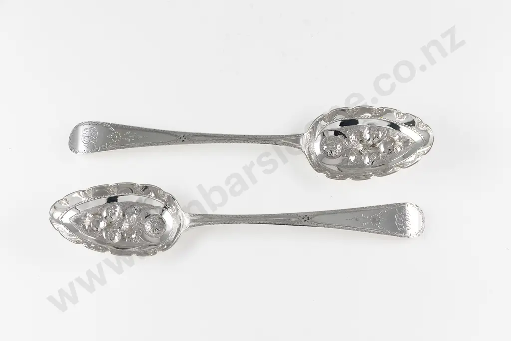 Pair Geo III S/S Berry Spoons Image 1++
