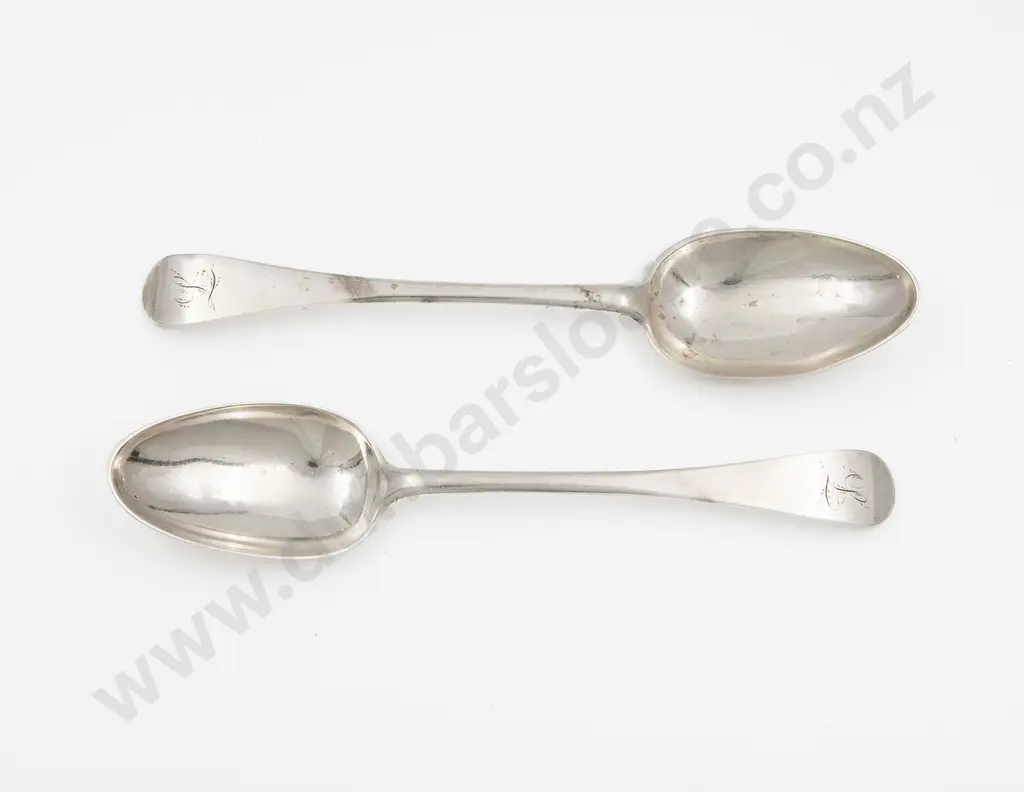 Pair Of Geo III Scottish S/S Tablespoons Image 1++