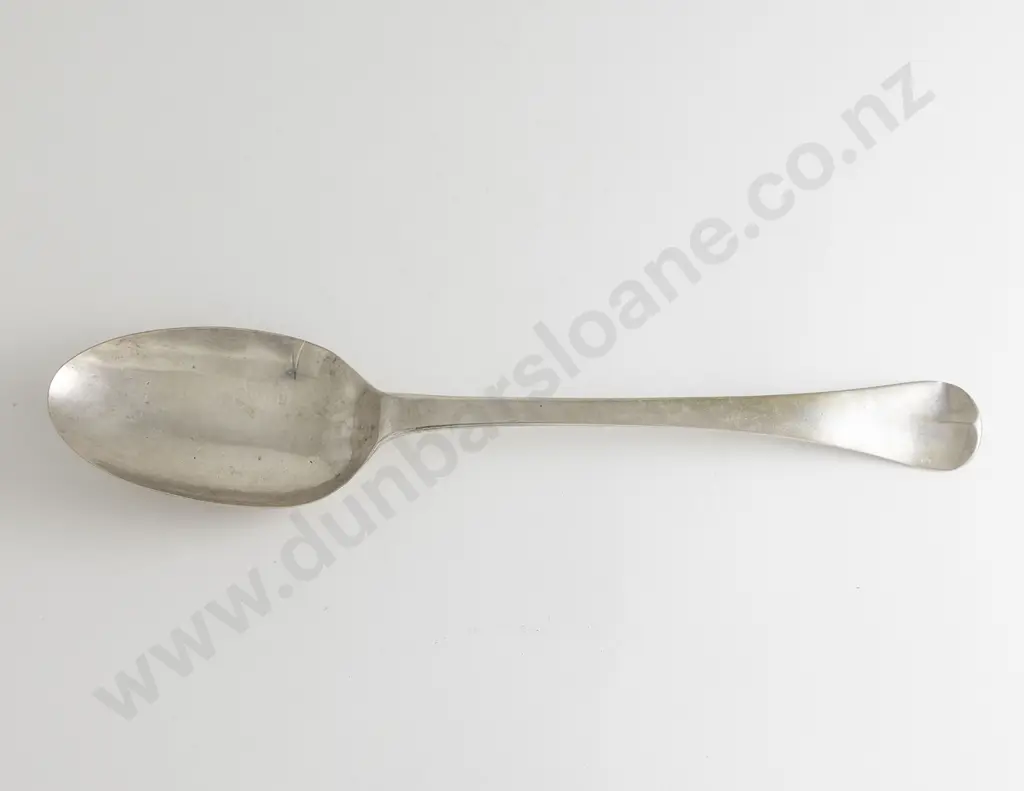 Large 18th Century Silver Serving Spoon Image 1++