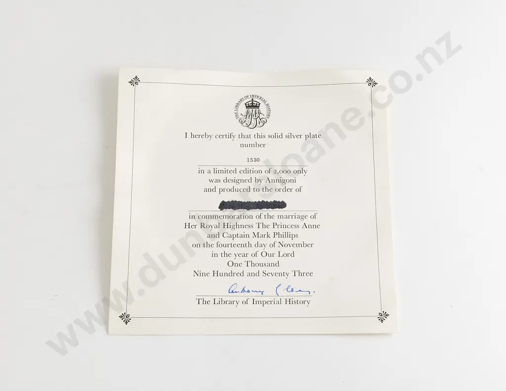 Boxed QEII S/S Royal Commemorative Limited Edition Plate Image 1++