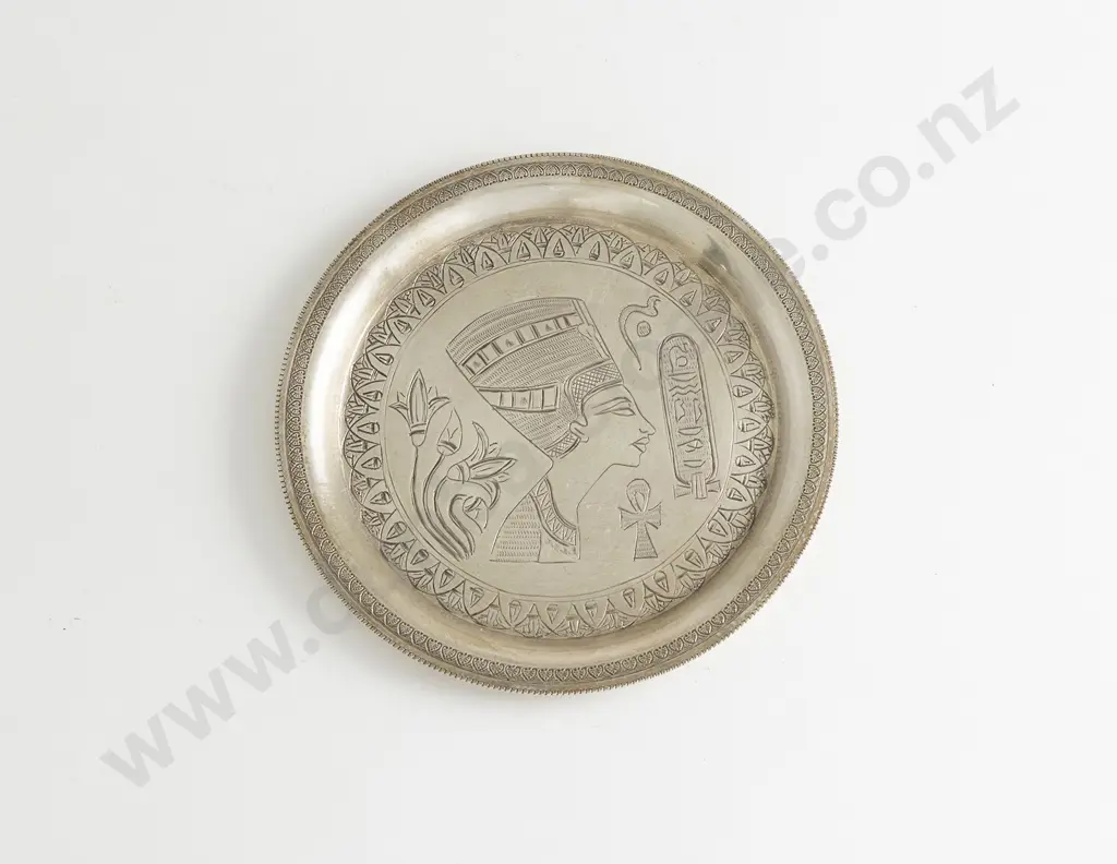 Egyptian Silver Circular Dish Image 1++