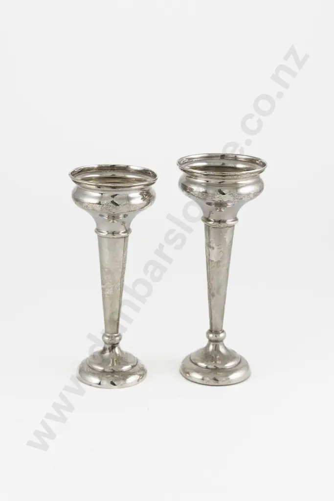 Pair Geo V Graduated S/S Specimen Vases Image 1++