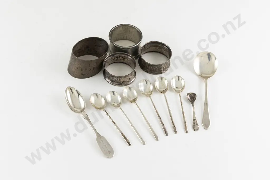 Set Six Art Deco S/S Coffee Spoons Image 1++