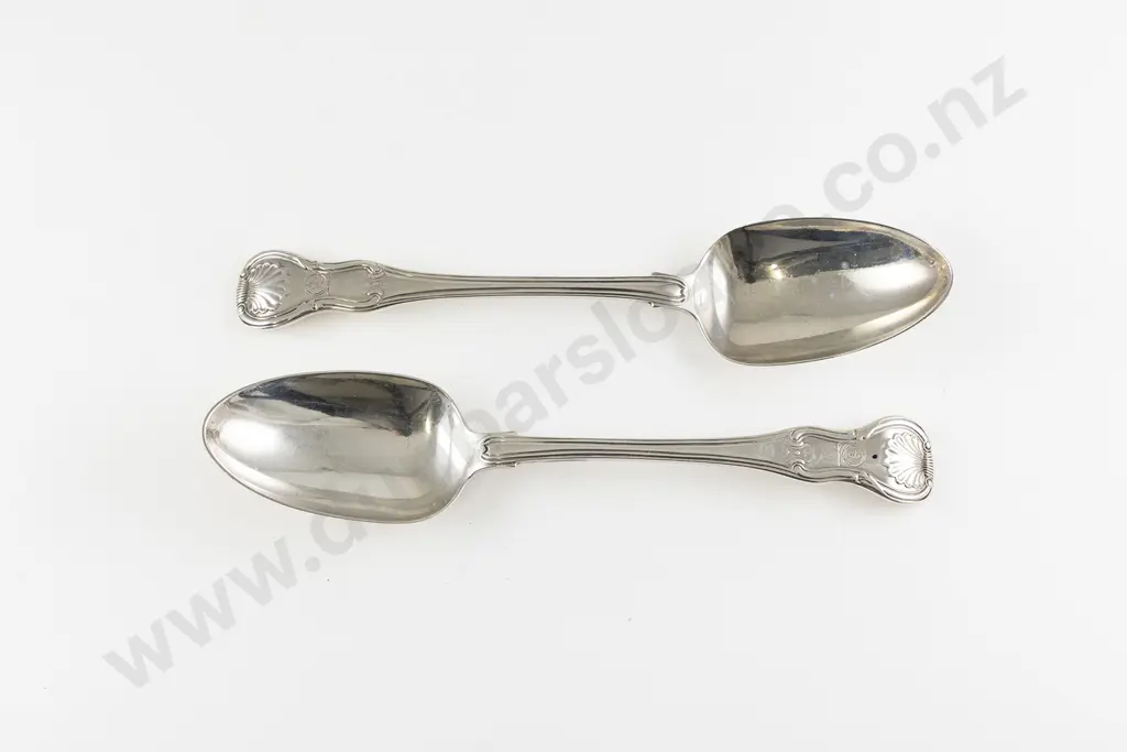 Pair Geo III Irish S/S Tablespoons Image 1++