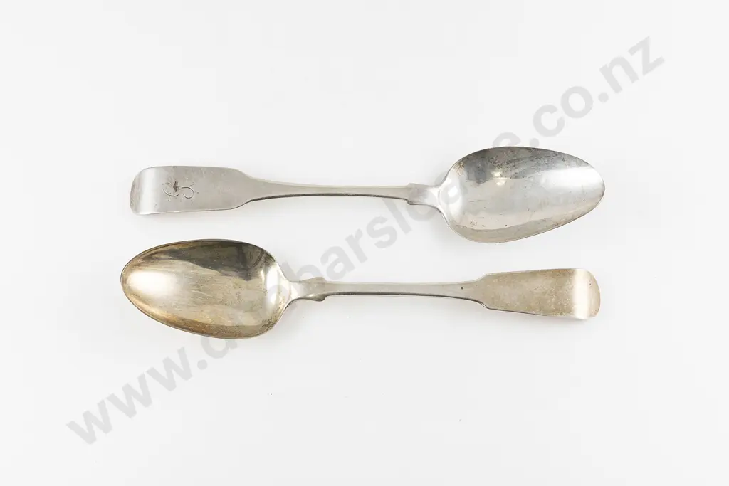 Two Geo III Irish & Scottish S/S Tablespoons Image 1++