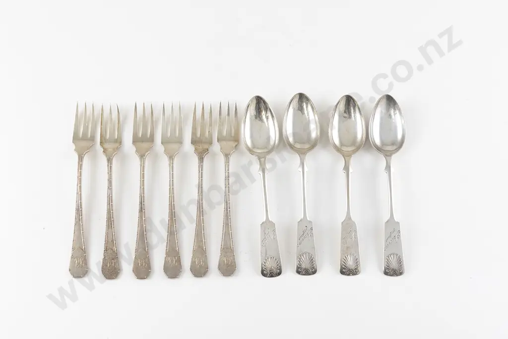 Set Of Six Edw VII S/S Cake Forks Image 1++