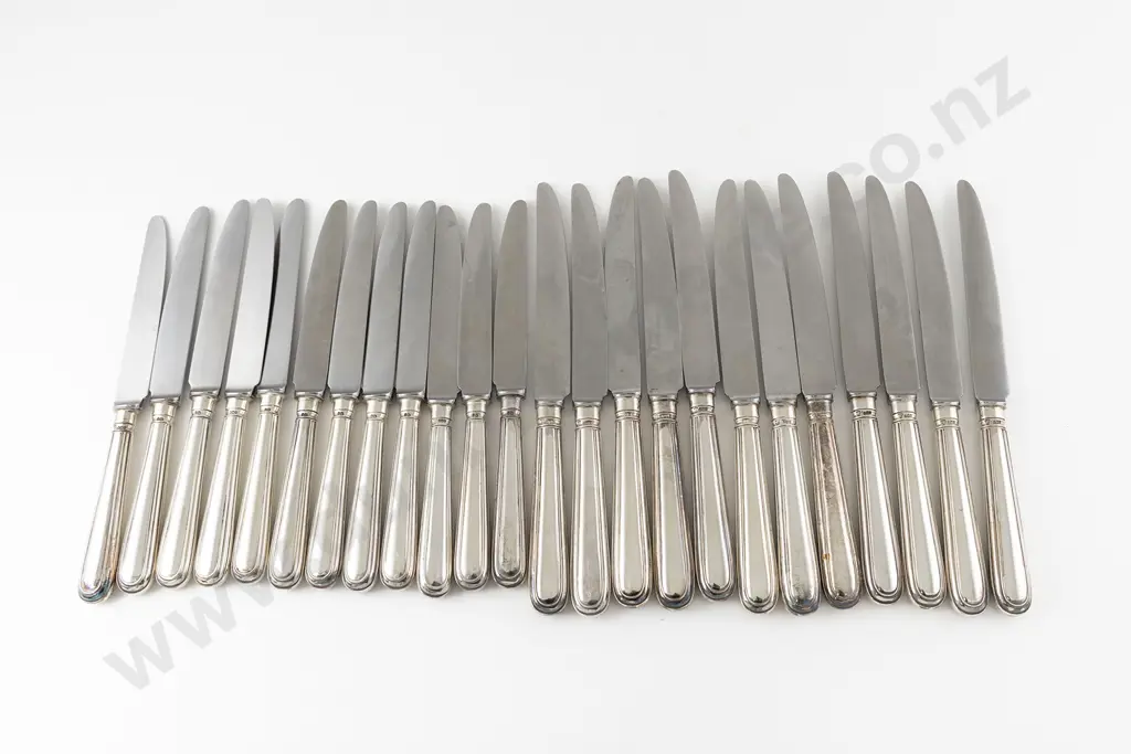 Set Of Twelve QEII S/S Handled Table Knives & Twelve Matching Butter/Dessert Knives Image 1++