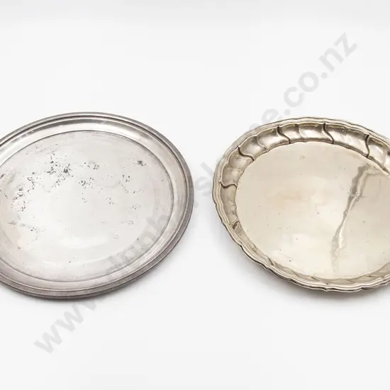 Two (Thai) Silver Trays and Two S/Plate Trays
