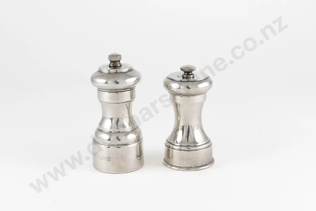Two QEII S/S Pepper Mills Image 1++