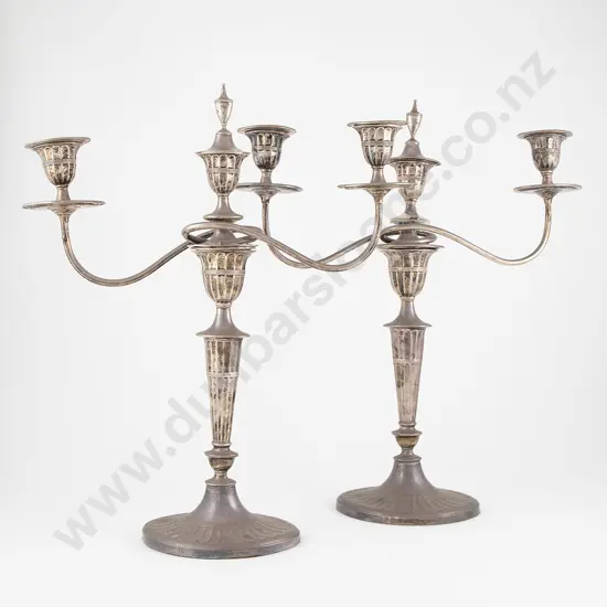 Pair Edw VII S/S Table Candlesticks
