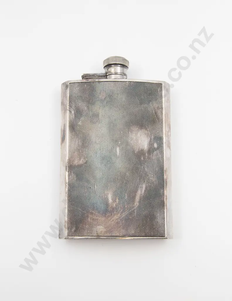 S/Plate Hip Flask By Drew & Sons Image 1++