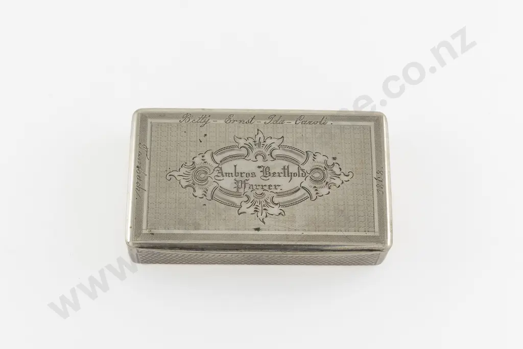 C19th German Silver Snuff Box Image 1++