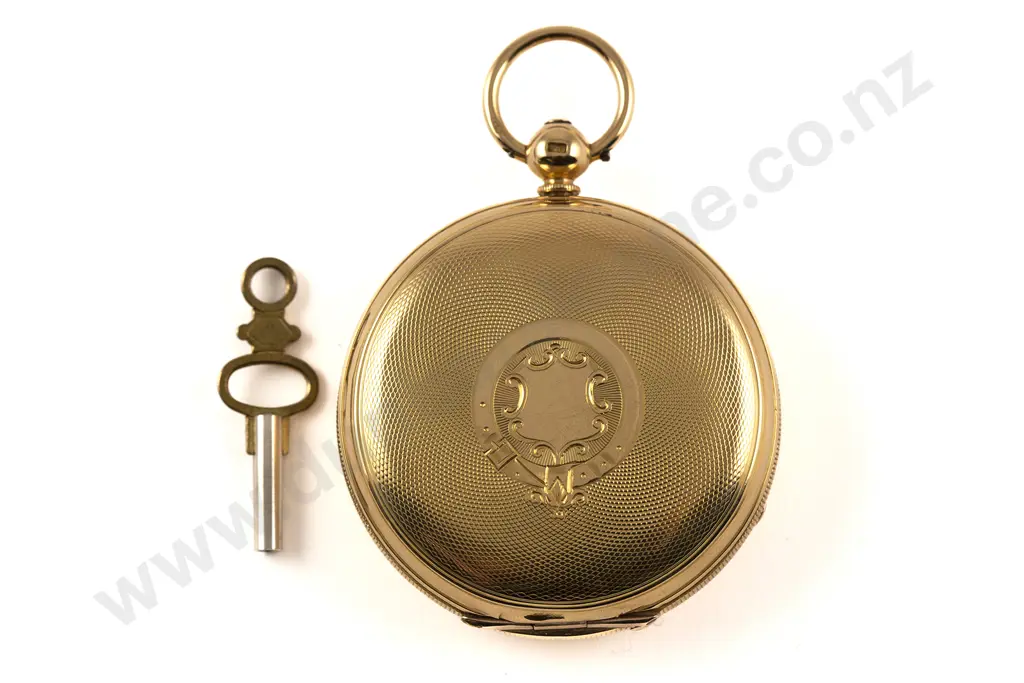 18ct Hunter Cased Key Wind Pocket Watch Image 1++