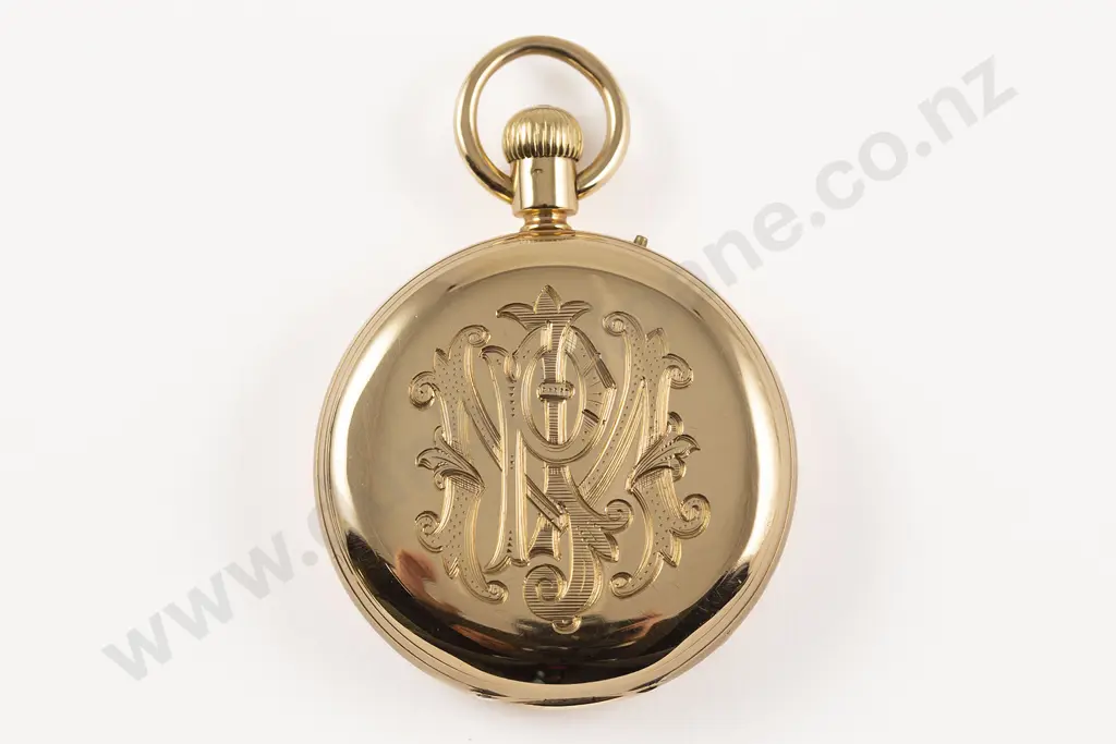 18ct Hunter Cased Lever Wind Pocket Watch Image 1++