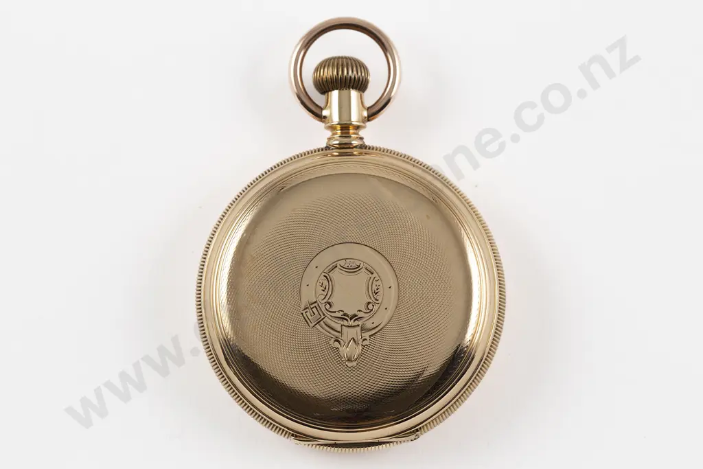 Waltham Riverside 14ct Hunter Cased Lever Wind Pocket Watch Image 1++