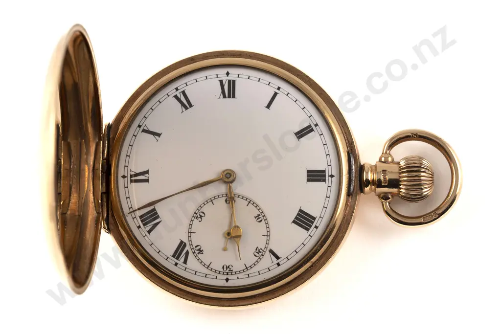 Rolex 9ct Hunter Cased Lever Wind Pocket Watch Image 1++