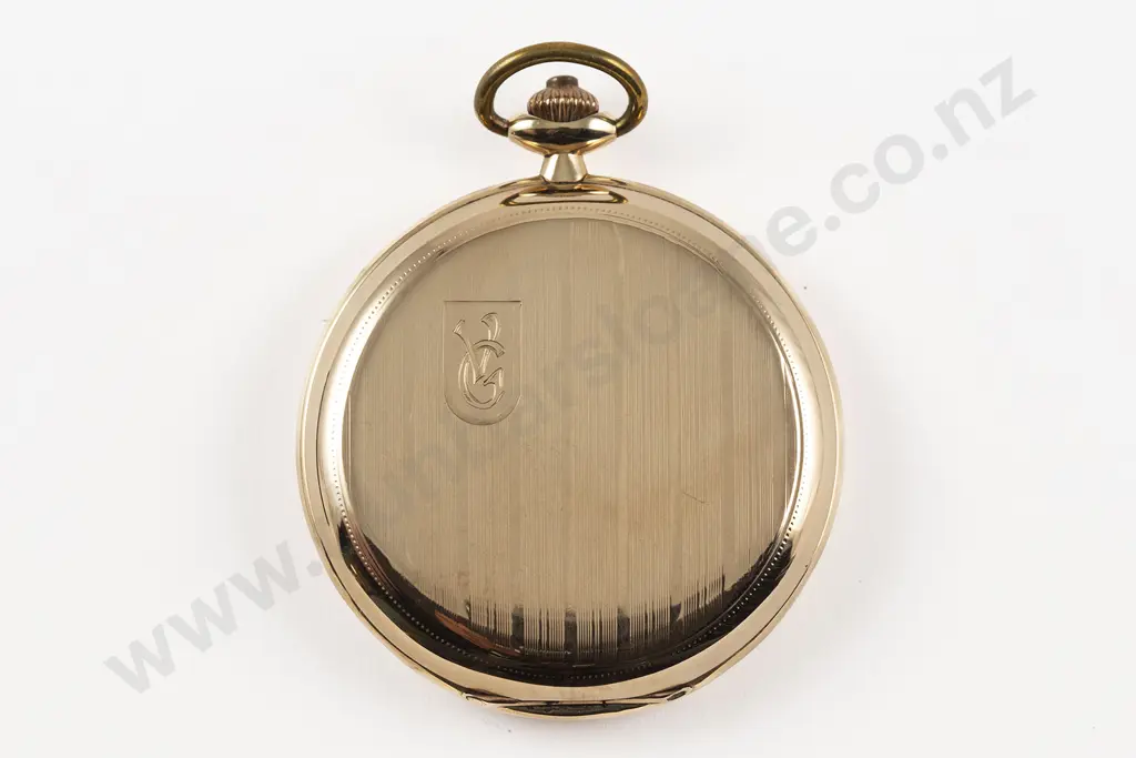 Unmarked Art Deco 14ct Hunter Cased Lever Wind Pocket Watch Image 1++