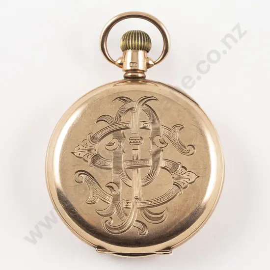Waltham Seven Jewel 9ct Hunter Cased Lever Pocket Watch