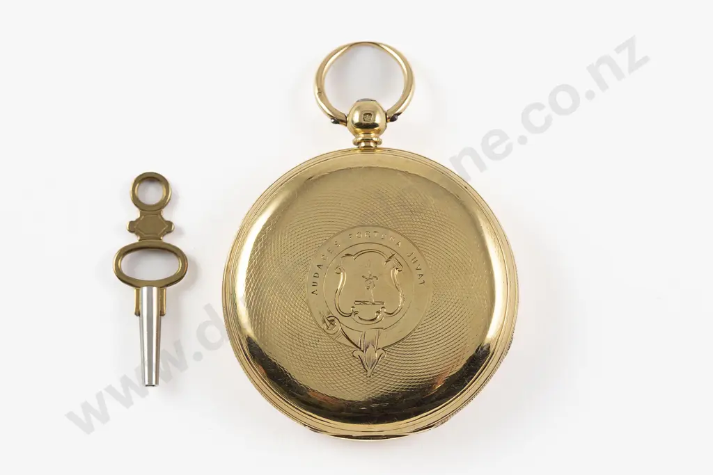 18ct Small Hunter Key Wind Pocket Watch Image 1++