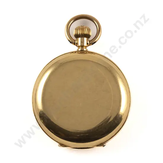 Baume Longines 18ct Small Hunter Cased Lever Wind Pocket Watch