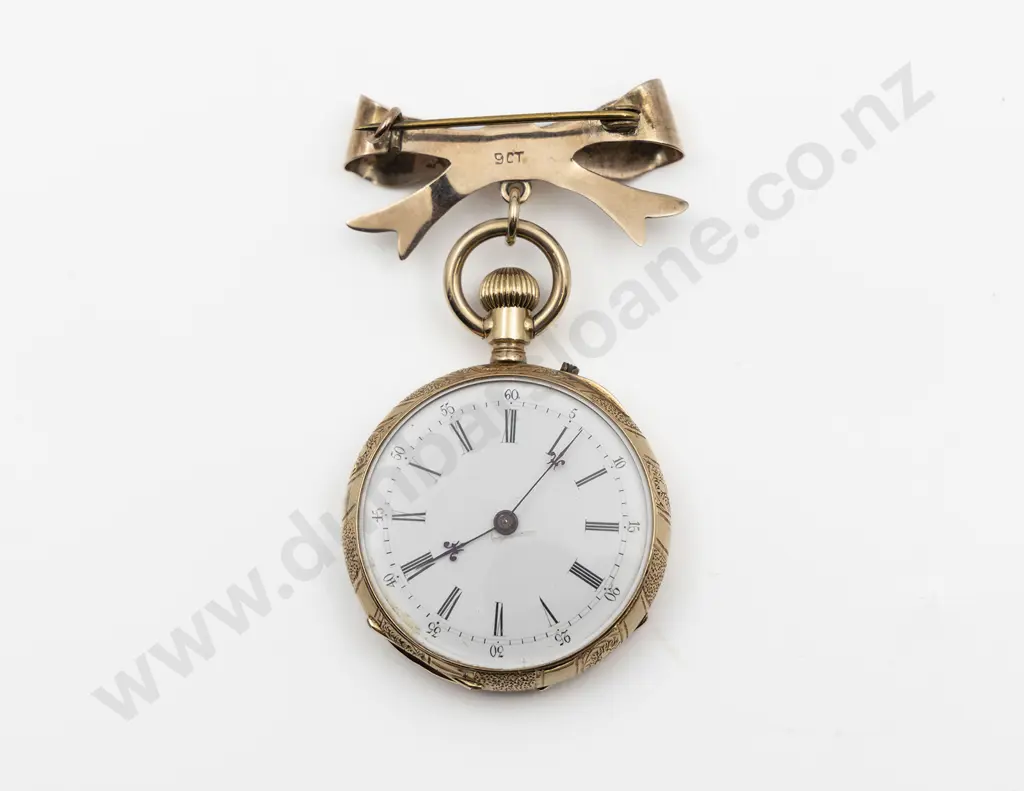 Unmarked 14ct Small Open Face Lever Wind Pocket Watch Image 1++