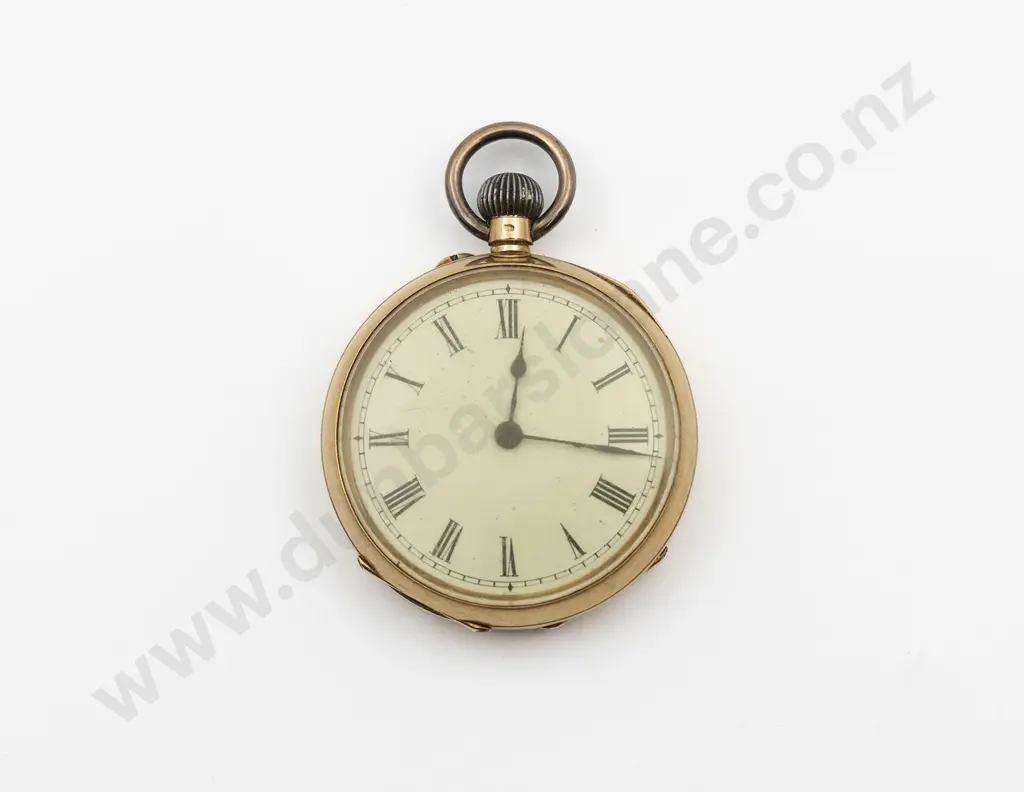 18ct Open Face Lever Wind Small Pocket Watch Image 1++