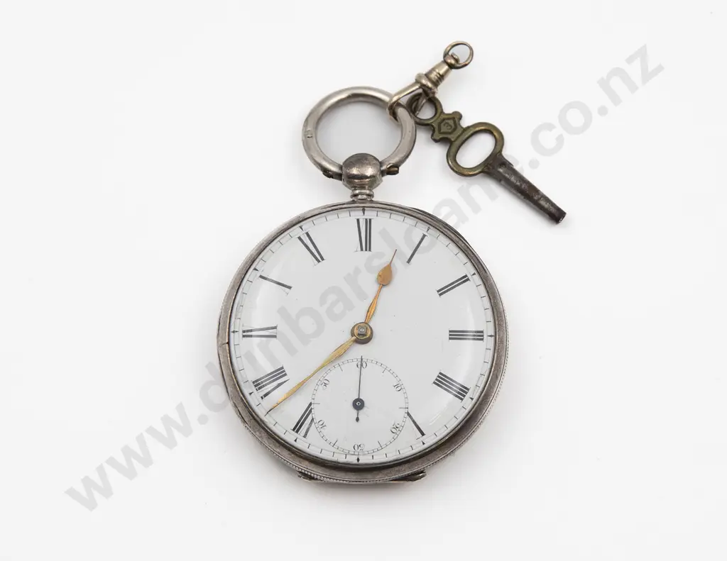 S/S Open Face Key Wind Pocket Watch Image 1++