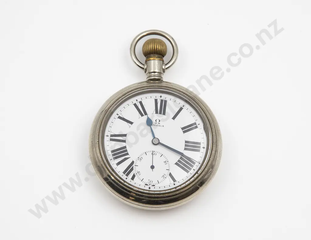Rolex Chrome Plated Open Face Lever Wind Pocket Watch Image 1++