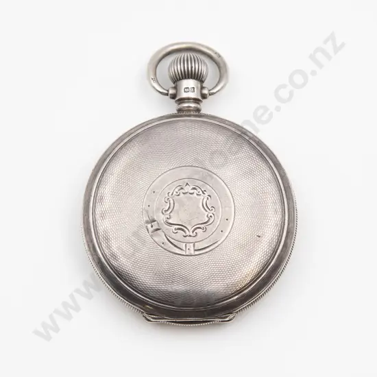 S/S Hunter Cased Lever Wind Pocket Watch