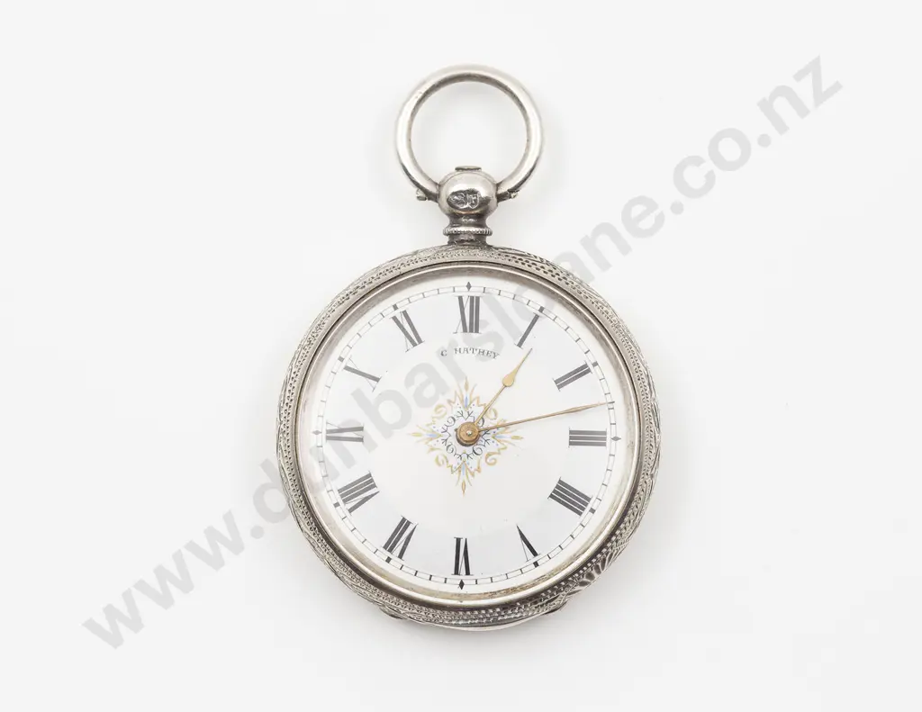S/S Cased Open Face Key Wind Small Pocket Watch Image 1++