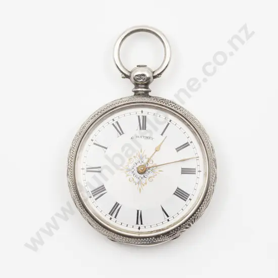 S/S Cased Open Face Key Wind Small Pocket Watch
