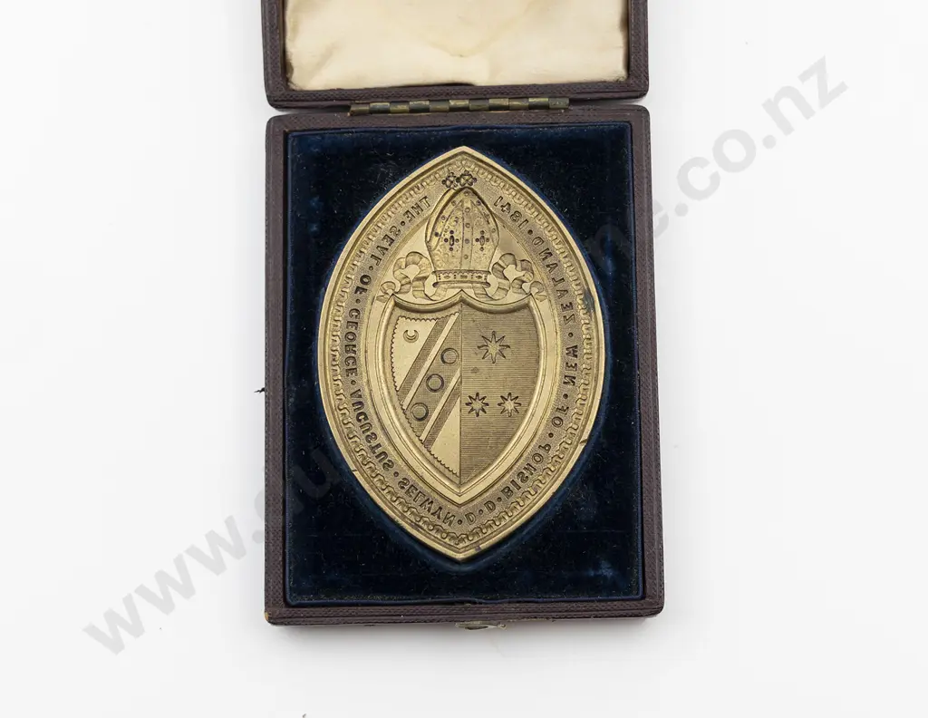 Bishop George Augustus Selwyn's Ecclesiastical  Brass Engraved Seal Image 1++