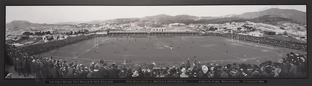 Photographic Print of the First Rugby Test Match in New Zealand Entitled The Kick Off 1904 Image 1++