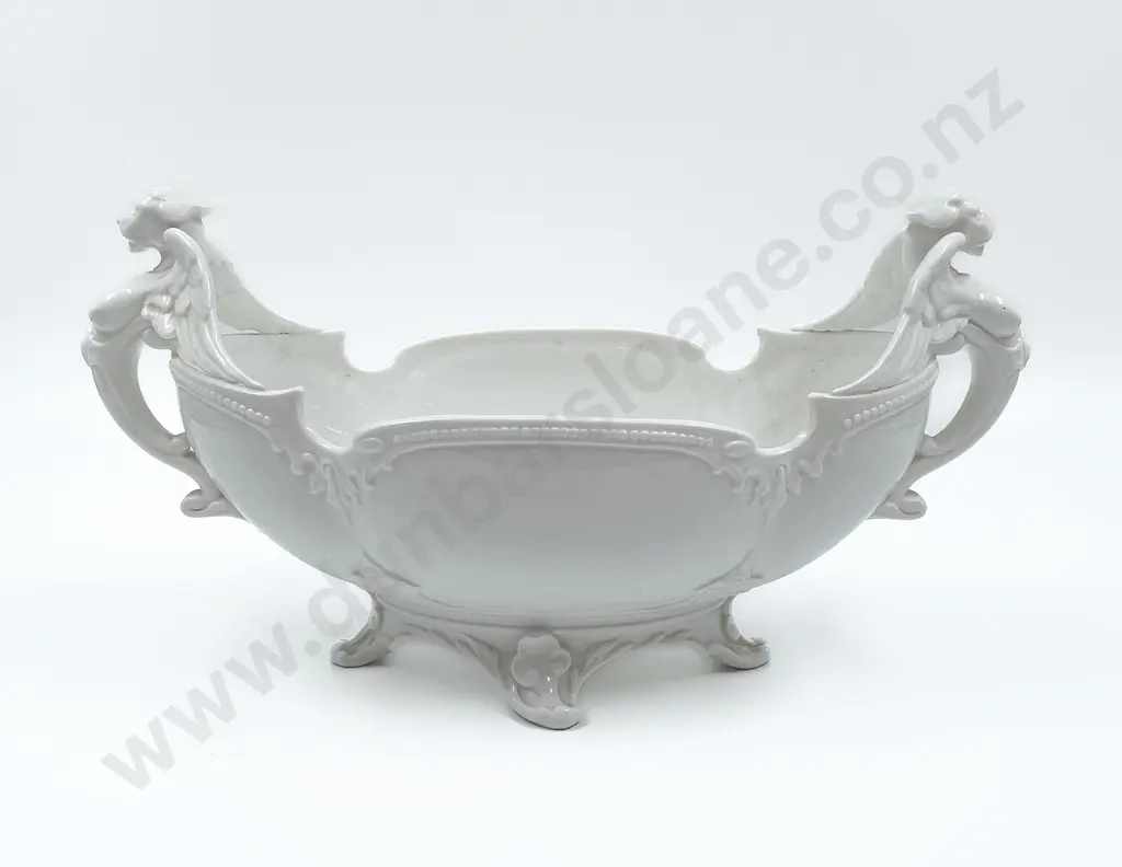Royal Worcester White Glazed Porcelain Trough Vase Image 1++