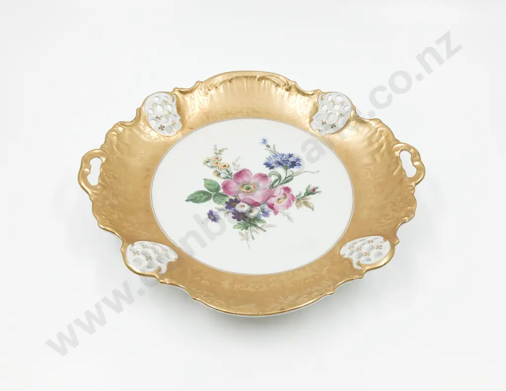 Rosenthal Gilt and Floral Decorated Plate Image 1++