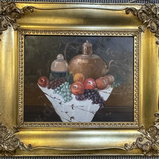 Pair of Gilt Framed Oil Still Lifes