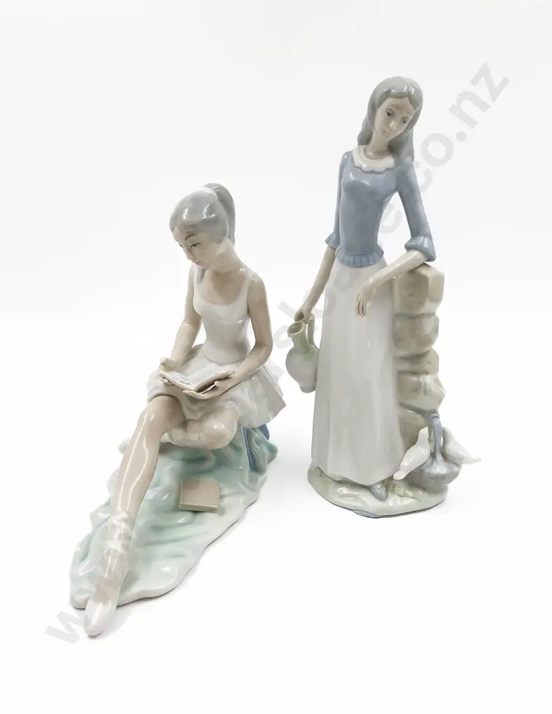 Tenora Ballerina Figurine and LLadro Style Figure of Girl with Jug (2) Image 1++