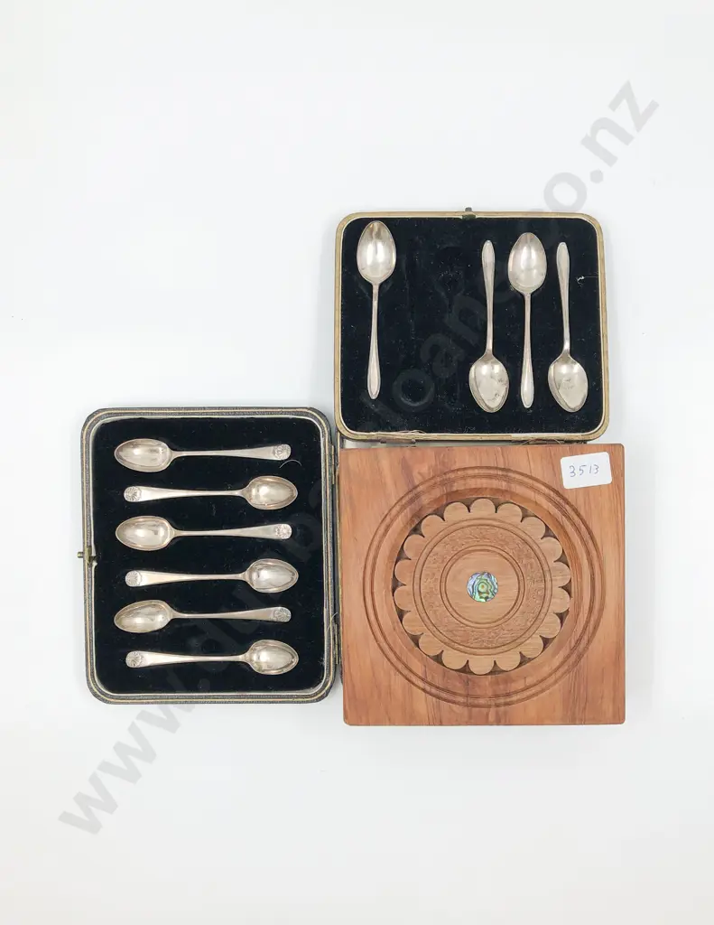 Boxed Set of 6 S/S Coffee Spoons together with Part S/S Set and Rimu Trivet Image 1++