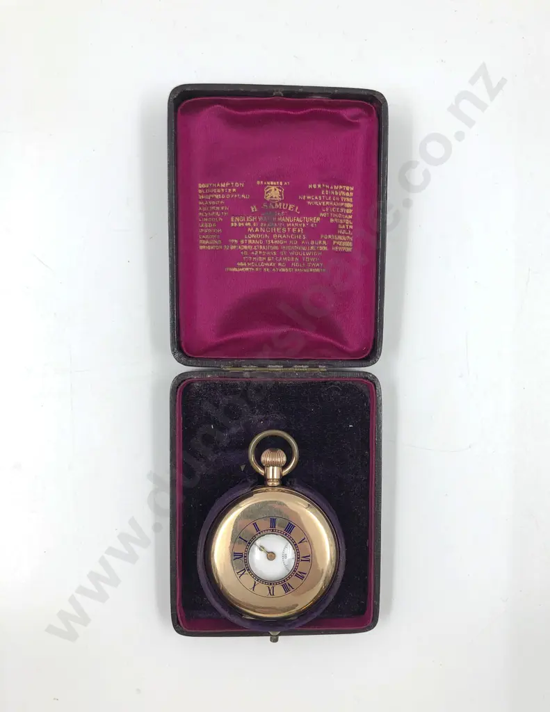 Boxed Half Hunter Cased Pocket Watch Image 1++