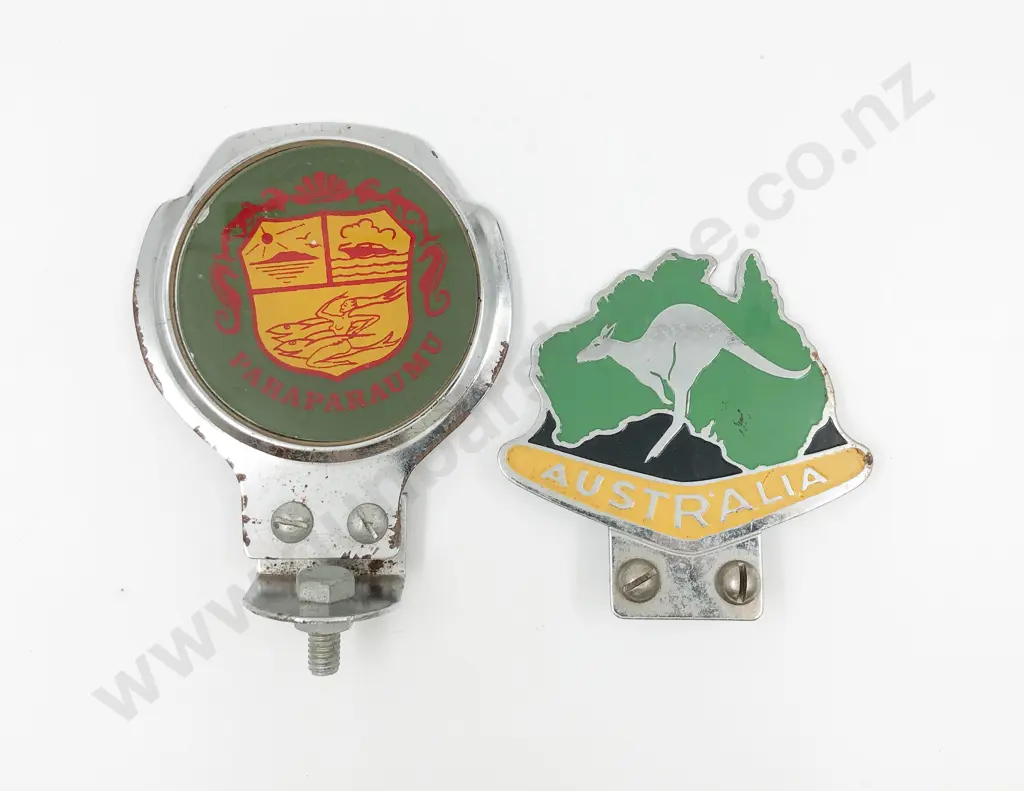Two Vintage Car Badges Image 1++