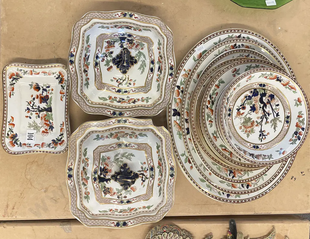 Solian Ware "Indian Tree" Pattern Part Dinner Service (Faults) Image 1++