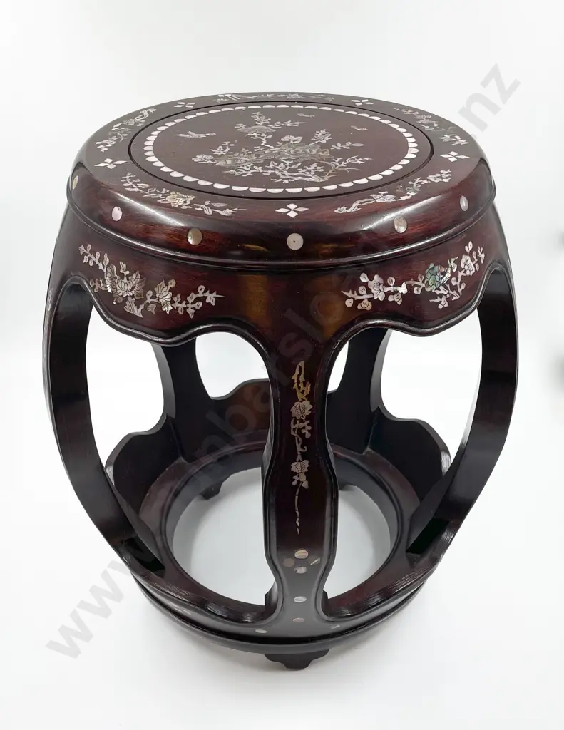 MOP Inlaid Chinese Stool Image 1++