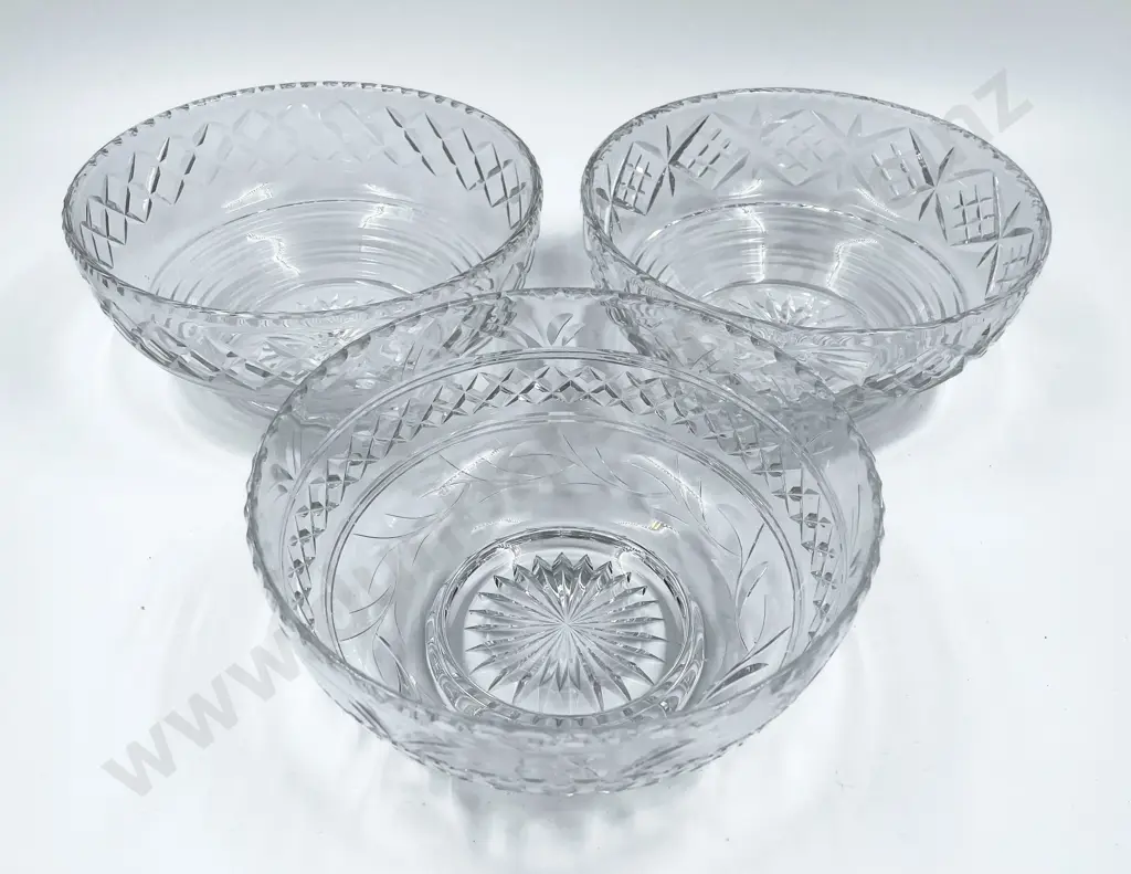 Three Stuart Crystal Bowls Image 1++