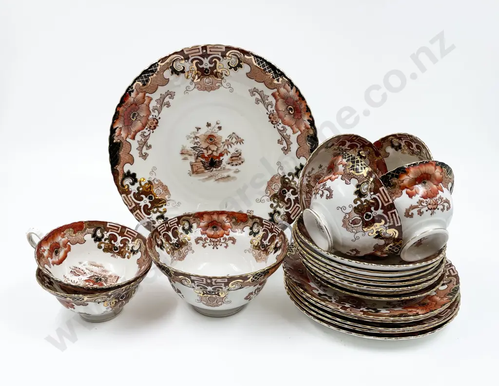 Imari Style Pattern Part Tea Set Image 1++