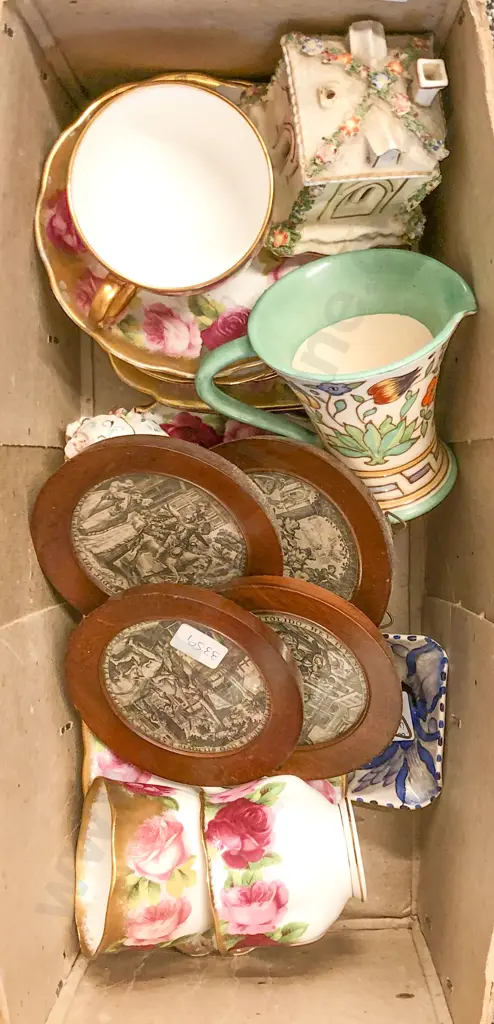 Box of Assorted Fancy China Incl. Royal Albert Etc. Image 1++