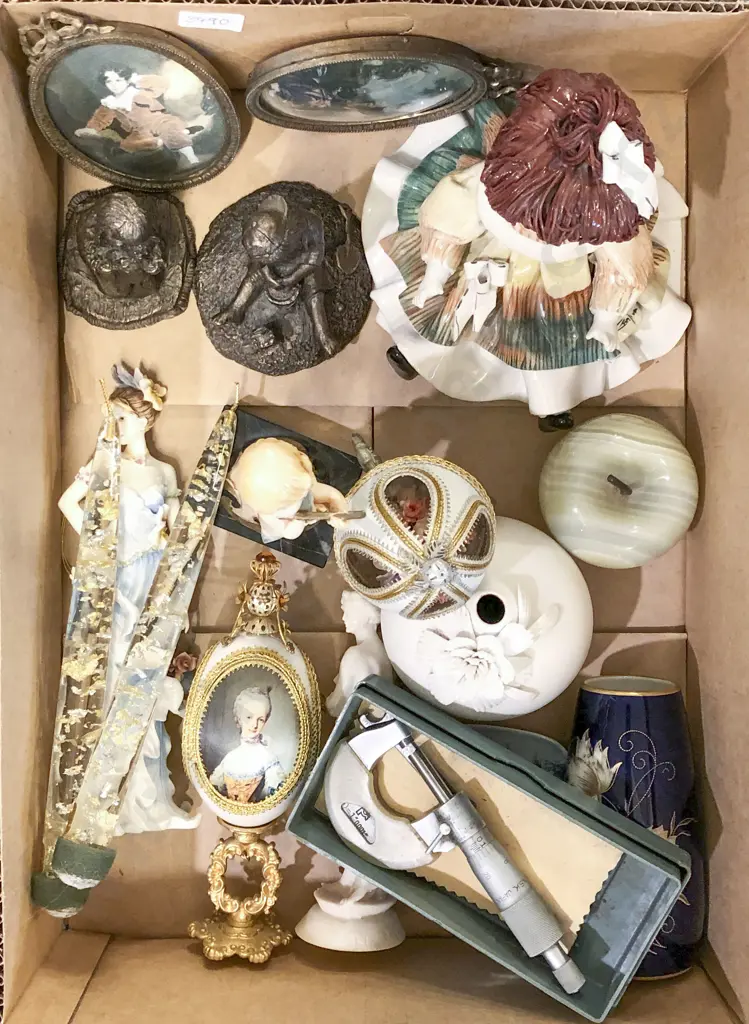 Box of Assorted Figures and Ornaments Etc. Image 1++