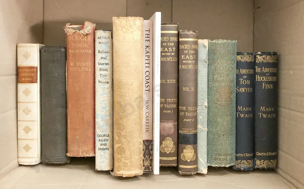 Box of Assorted Books Incl. by Rudyard Kipling and Mark Twain Image 1++